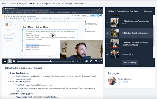 Builder Launchpad - Educational Access - Lessons ONLY